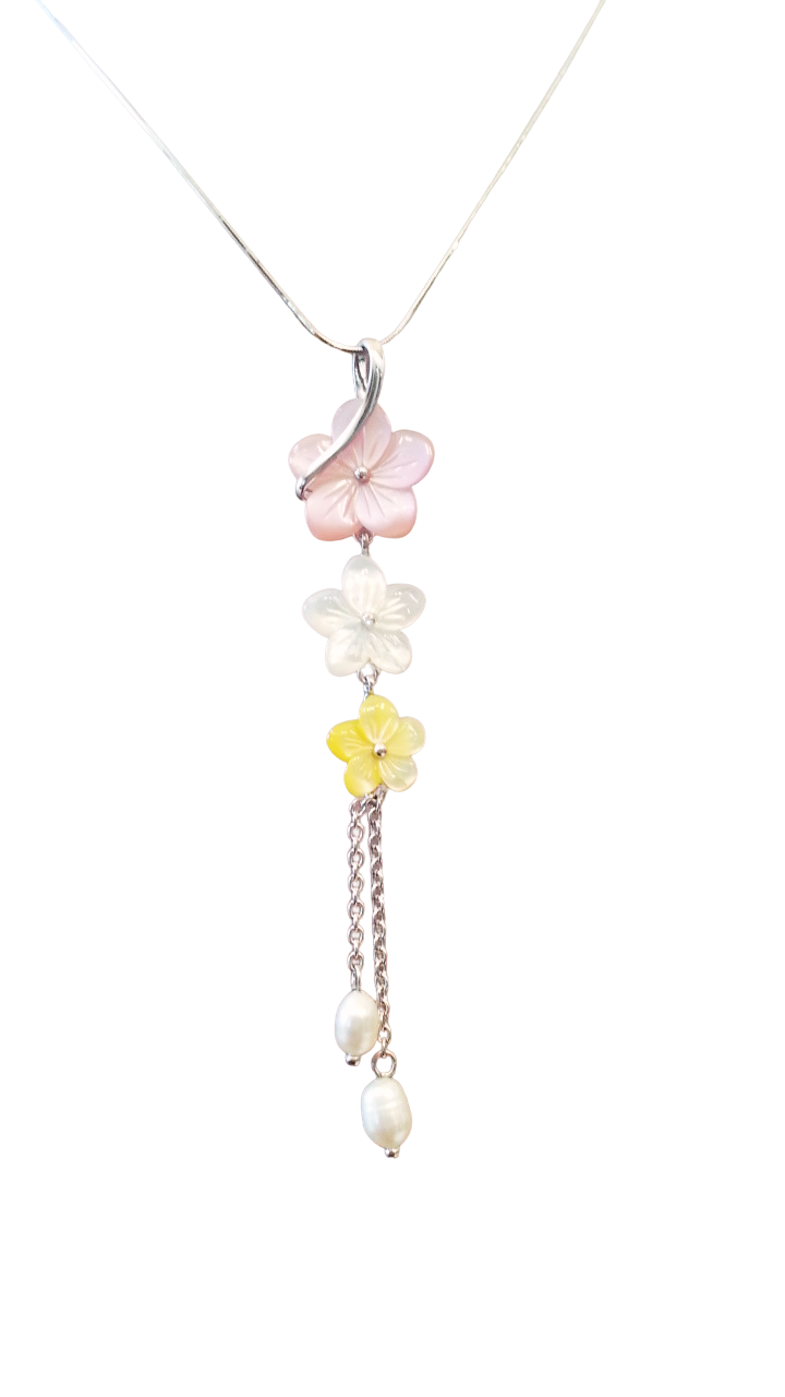 Mother Of Pear Carved Flowers