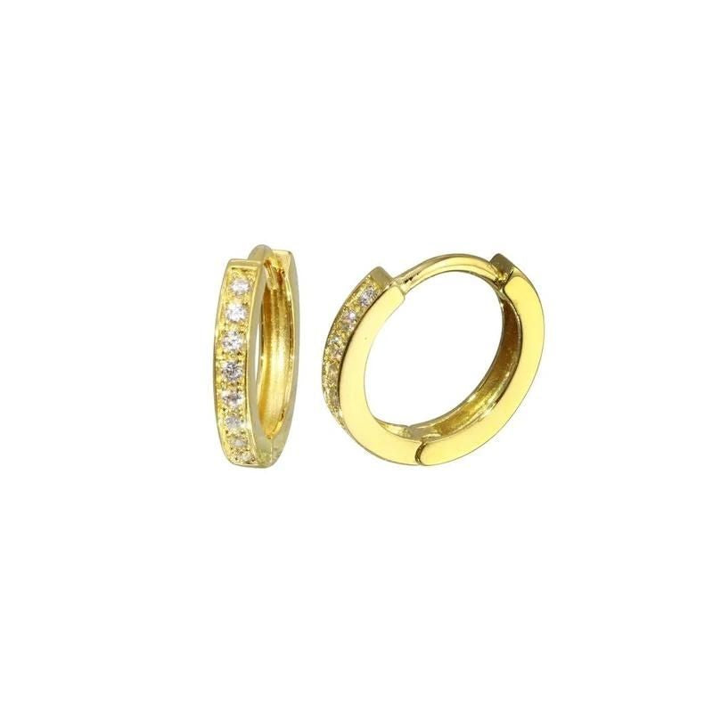 Fancy gold huggie hoops