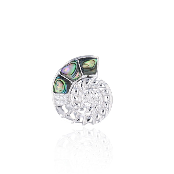 Abalone Swirl Seashell Pendant