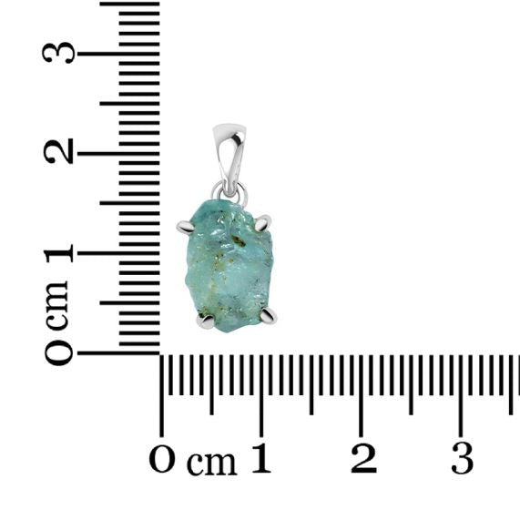 Aqua Marine Rough Pendant