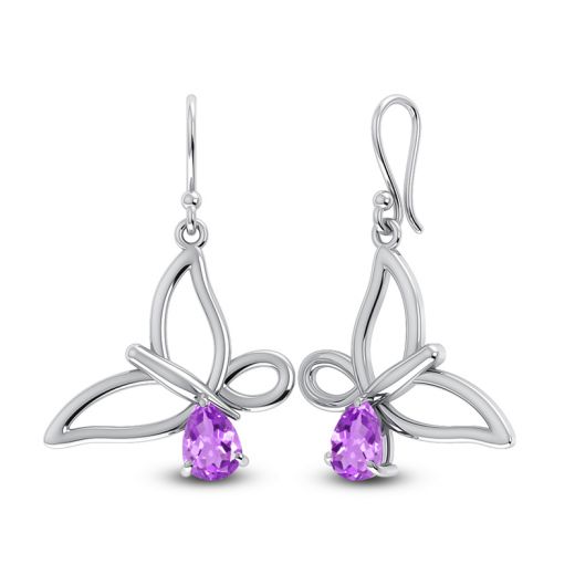 Butterfly Style with Amethyst Earring