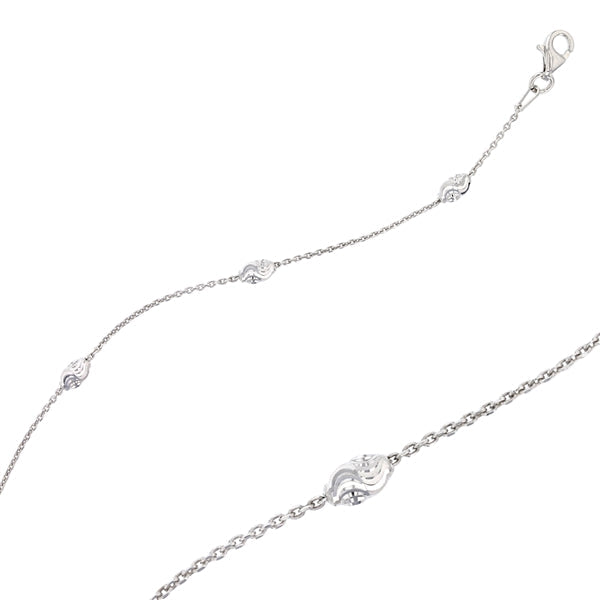 Chain Moon Oval Diamond Cut