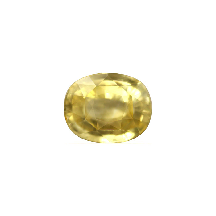 Yellow Sapphire Oval GIA Certified Untreated 3.57 cts.