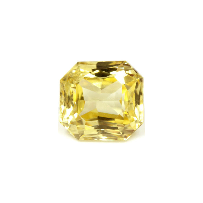 Yellow Sapphire Emerald Cut Untreated 1.24cts.