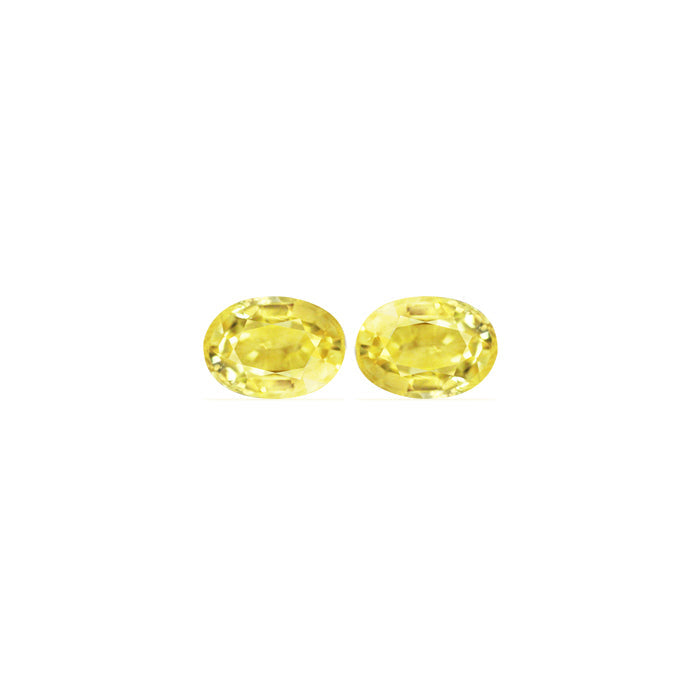 Yellow Sapphire Oval Matched Pair 2.35 cttw.