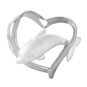 Heart Dolphin Pendant