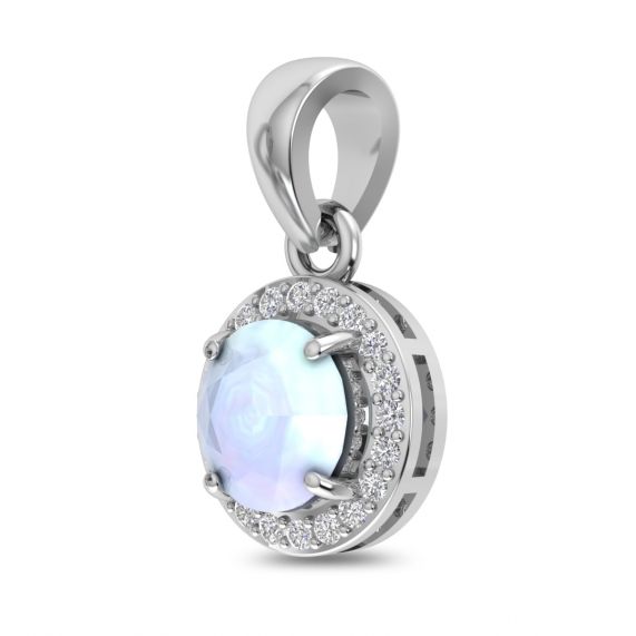 Moonstone with Crystal