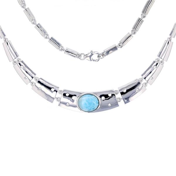 Modern Larimar Necklace