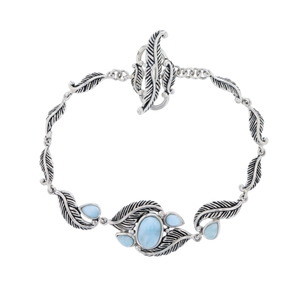 Larimar Leaves Bracelet
