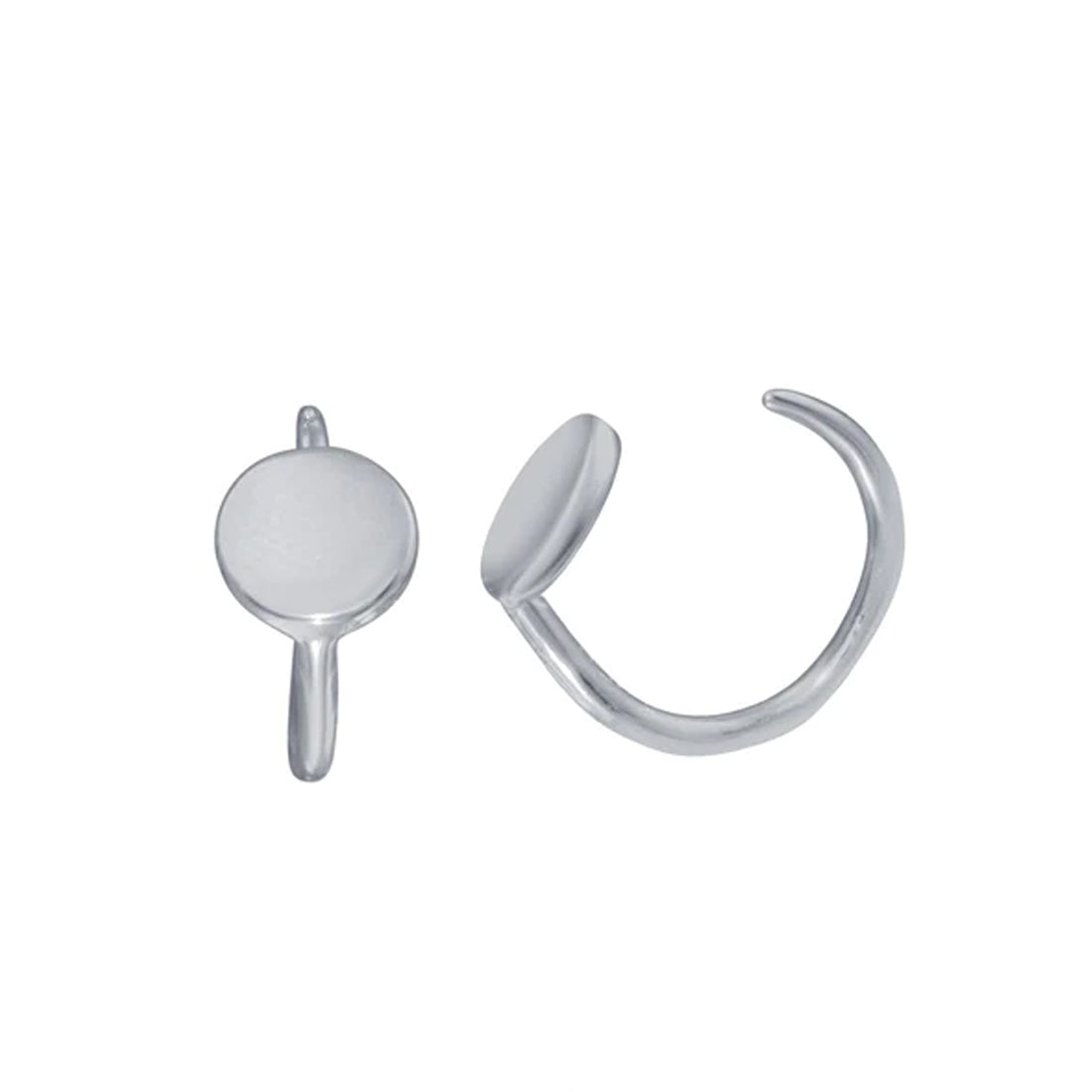 Plated Disc Hoop Earrings