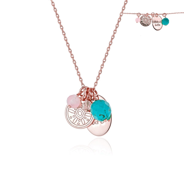 Rose Gold Plated Charm Necklace