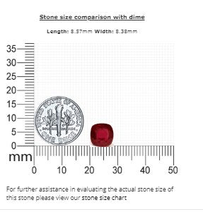 Ruby Cushion A Certified Untreated 4.06 cts.