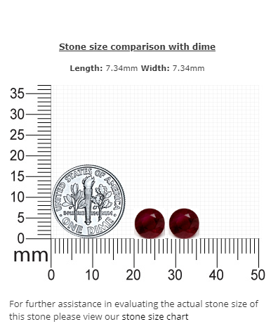 Ruby Round Matched Pair GIA Certified 3.52 cttw.