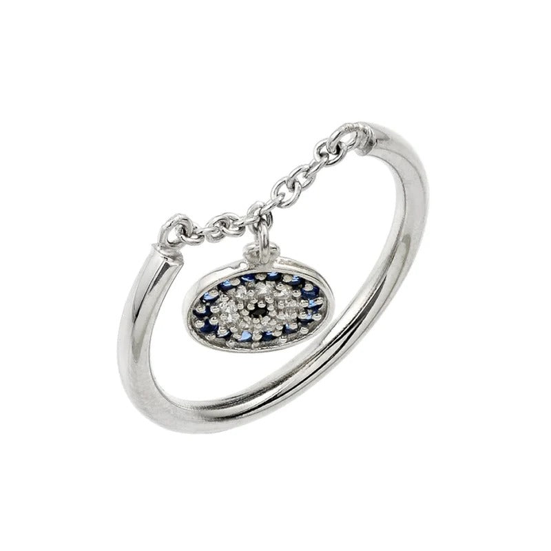 Evil Eye Dangle Ring
