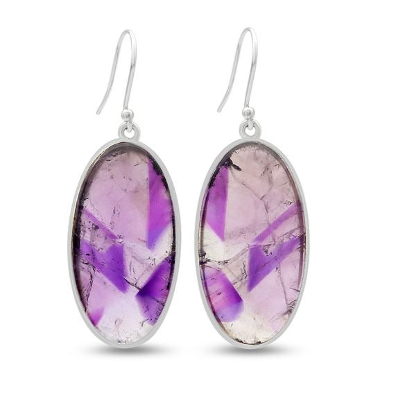 Purple agate Earring