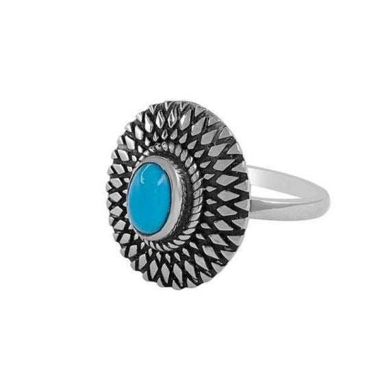 Turquoise Mandala Ring