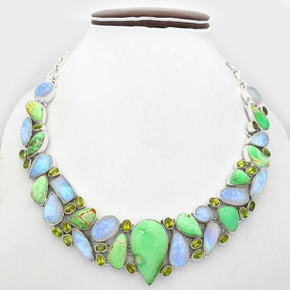 Variscite,Moonstone,Peridot