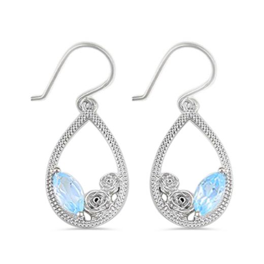 Blue topaz two roses