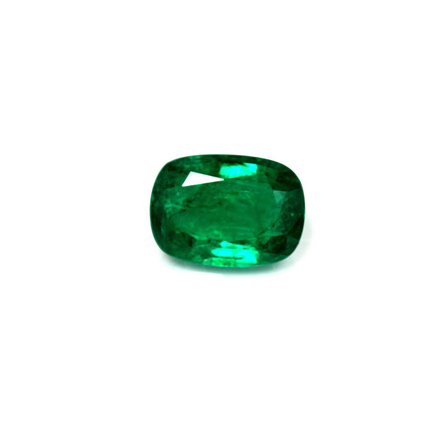Green Emerald Cushion GIA Certified 5.63 cts.