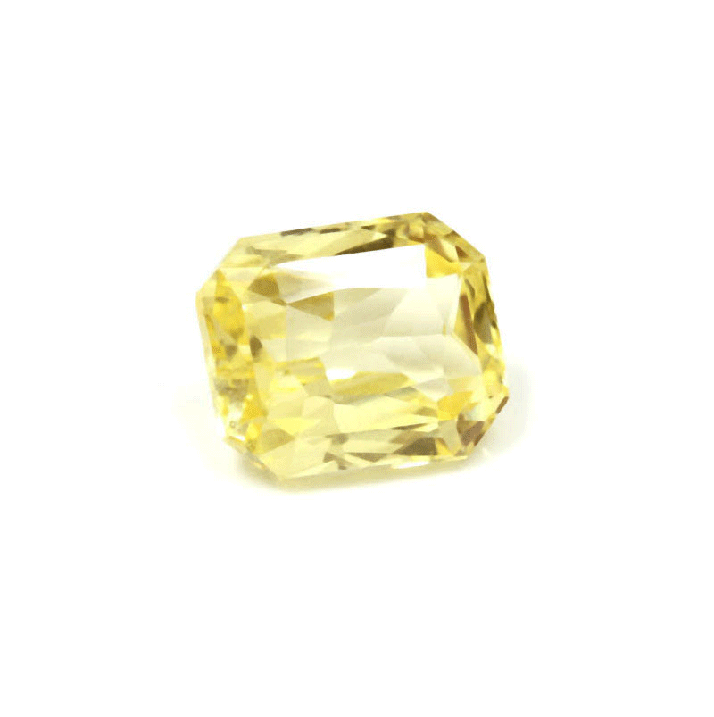 Yellow Sapphire  Emerald Cut Untreated 1.0 cts.