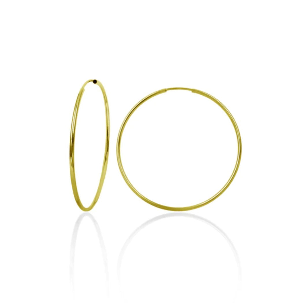 Yellow gold hoops