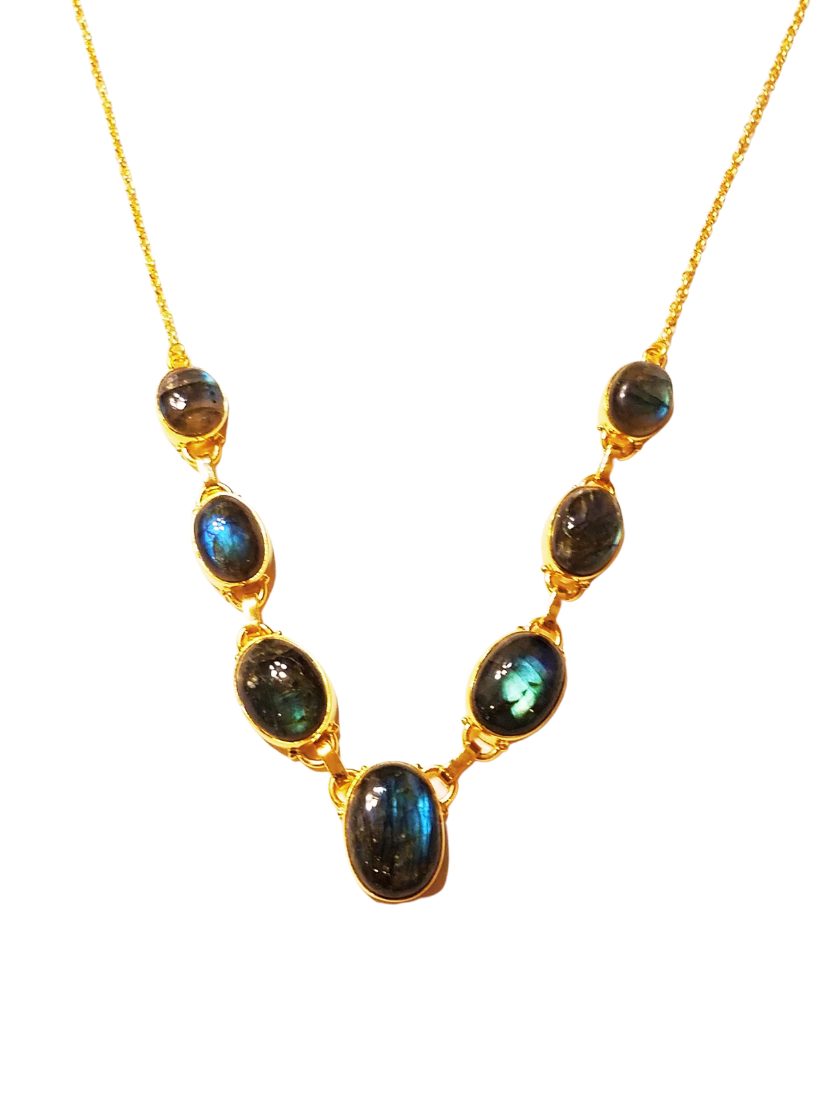 Shimmering Northern Light Labradorite Necklace