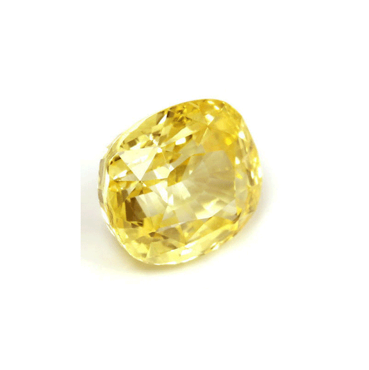 Yellow Sapphire Cushion GIA Certified Untreated 3.96cts.
