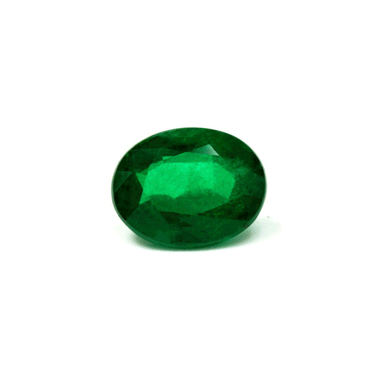 Green Emerald Oval GIA Certified 4.99 cts.