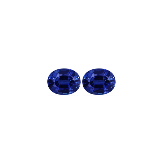 BLUE SAPPHIRE AGL Certified Untreated 5.99 cttw. Oval Matched Pair