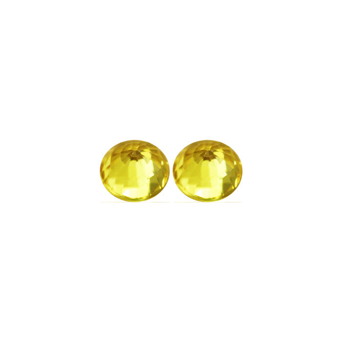 Yellow Sapphire Round Matched Pair  2.46 cttw.