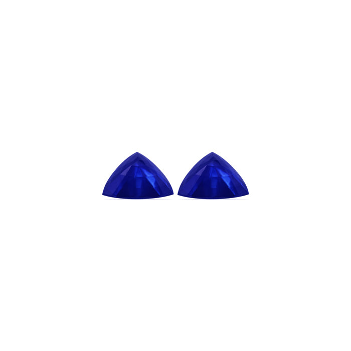 BLUE SAPPHIRE GIA Certified 5.29 cttw. Trillion Matched Pair