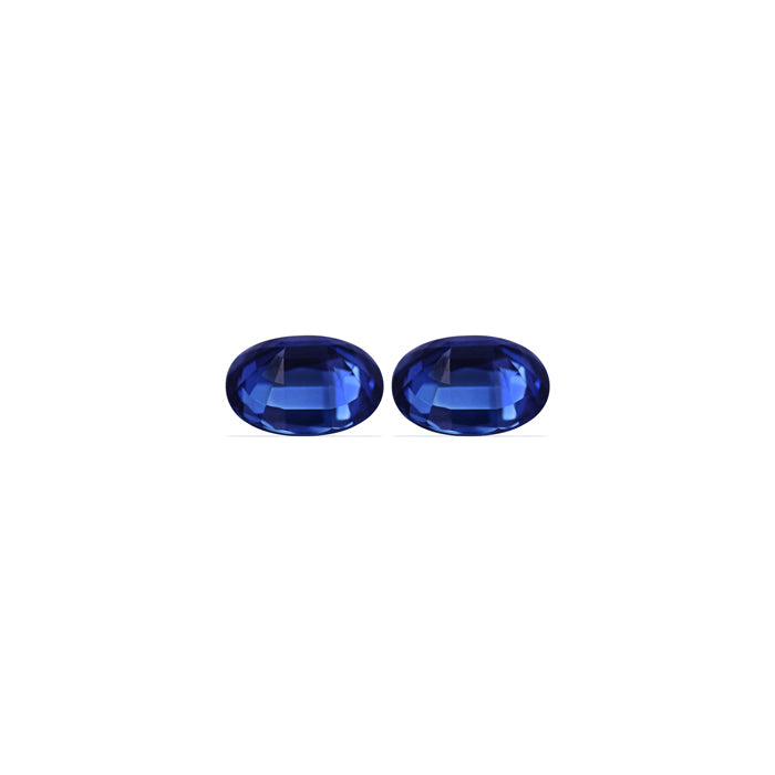BLUE SAPPHIRE GIA Certified Untreated 4.34 cttw. Oval Matched Pair