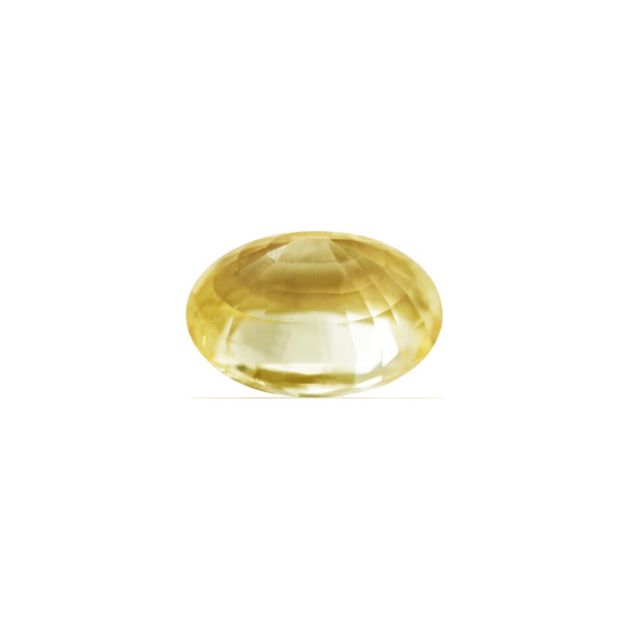 Yellow Sapphire Oval GIA Certified Untreated 6.53 cts.