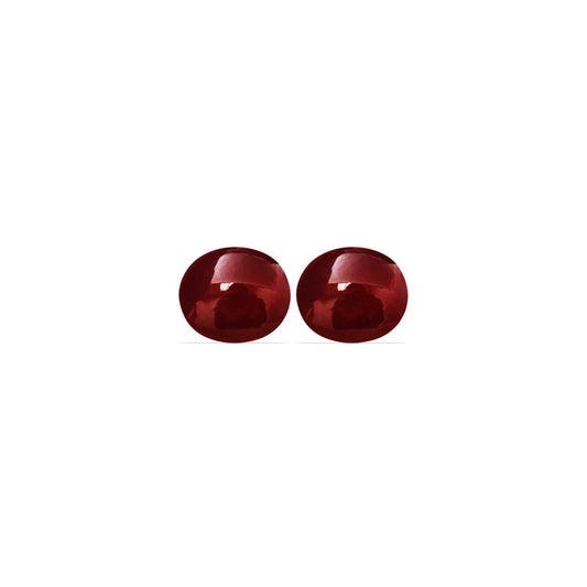 Ruby Cabochon Matched Pair GIA Certified Untreated 11.15  cttw.
