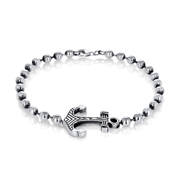Bead w Anchor Bracelet