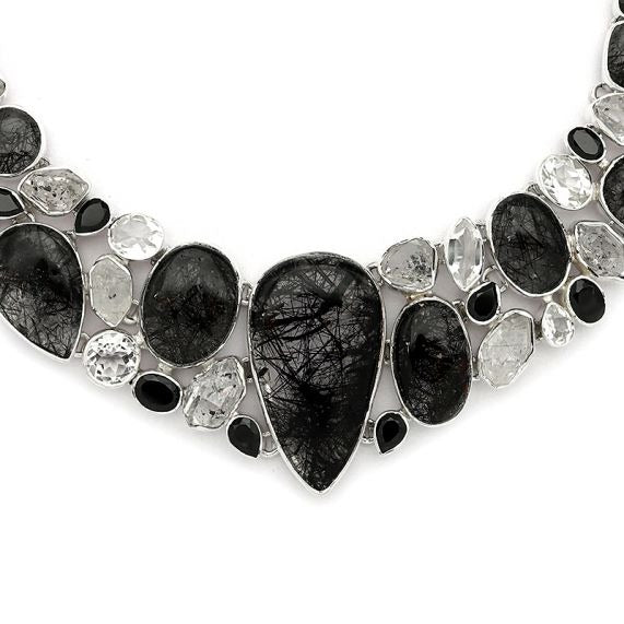 Black Rutile  Black QT Clear QT