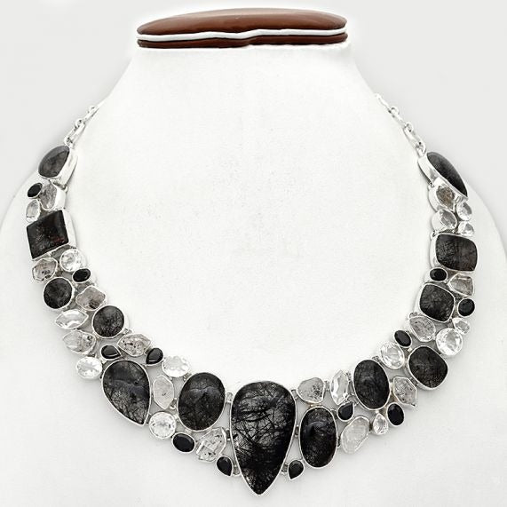 Black Rutile  Black QT Clear QT