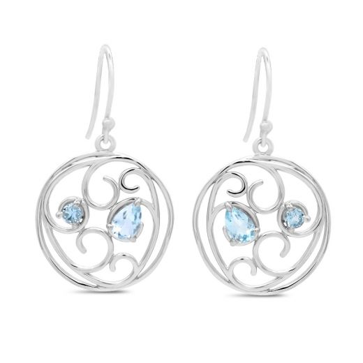 Blue topaz wave swirl