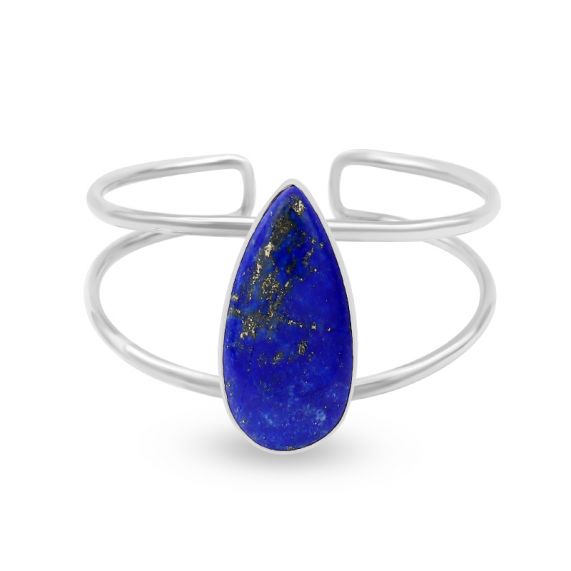 Drop Lapis Cuff Bangle