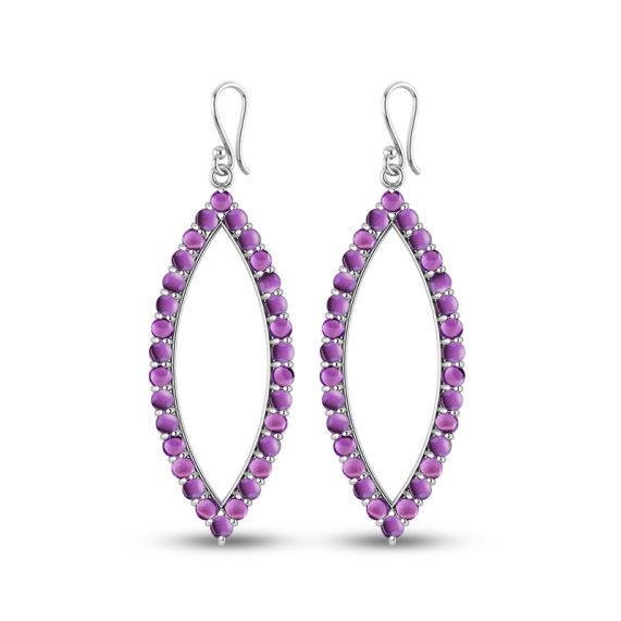 Eye Style Amethyst Earring