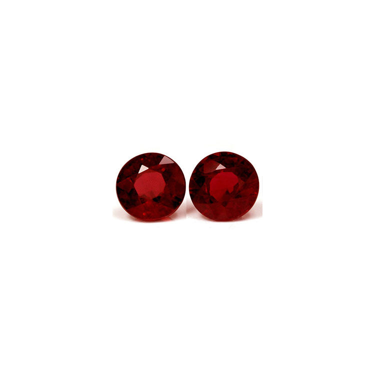 Ruby Round Matched Pair GIA Certified 2.62 cttw.