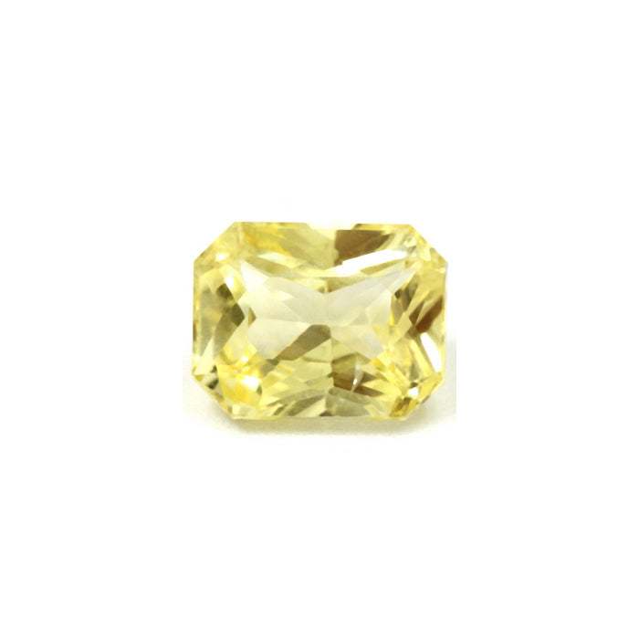 Yellow Sapphire Emerald Cut Untreated 1.53cts.