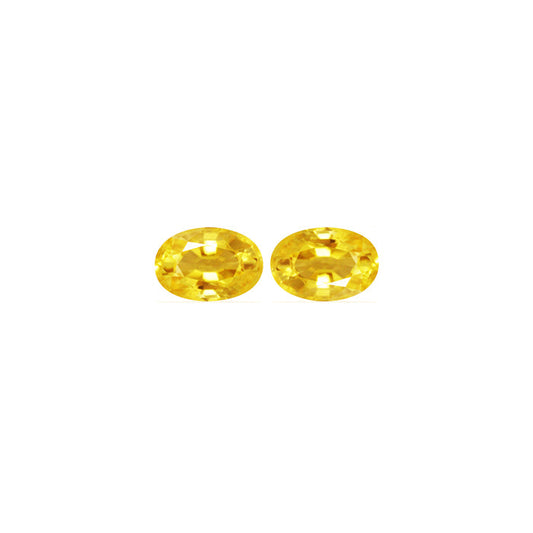 Yellow Sapphire Oval Matched Pair 2.18 cttw.