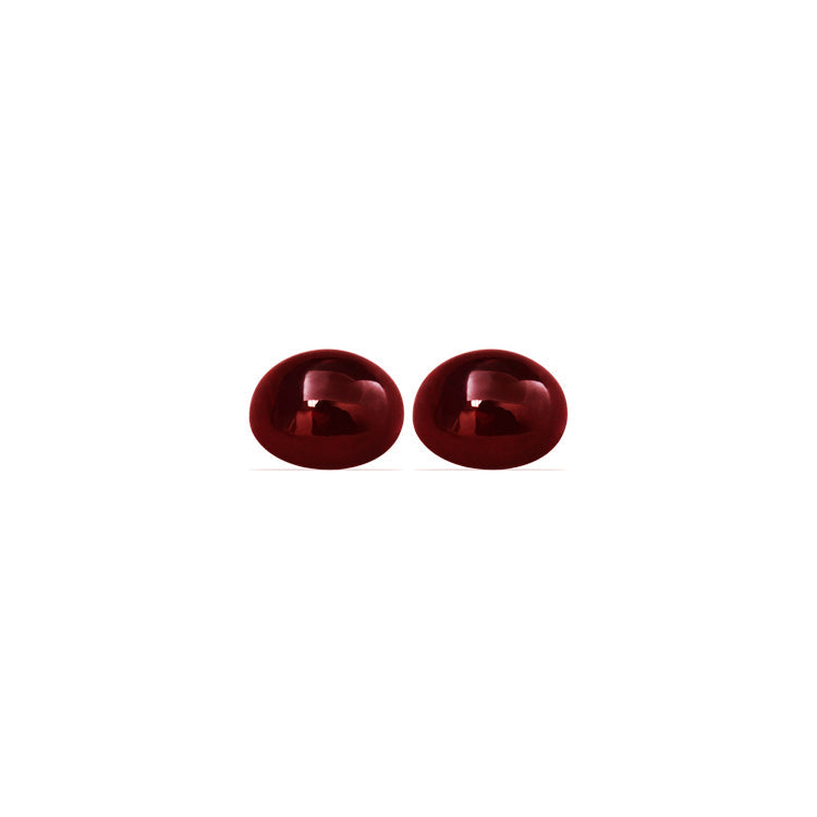 Ruby Cabochon Matched Pair GIA Certified Untreated 11.15  cttw.