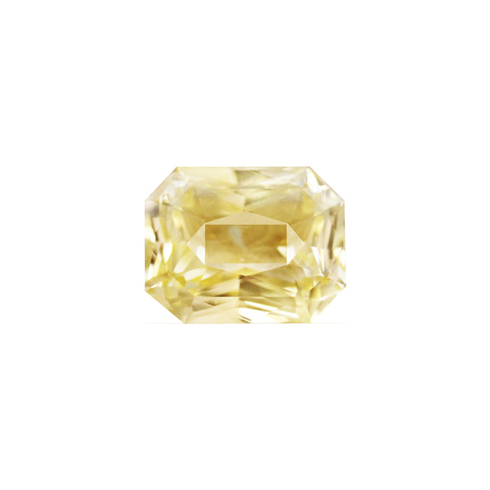 Emerald Cut Yellow Sapphire GIA Certified Untreated 5.23cts.