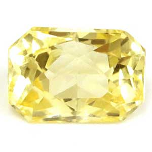 Yellow Sapphire  Emerald Cut Untreated 1.00 cts