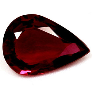 Ruby  Pear Untreated 0.58 cts.