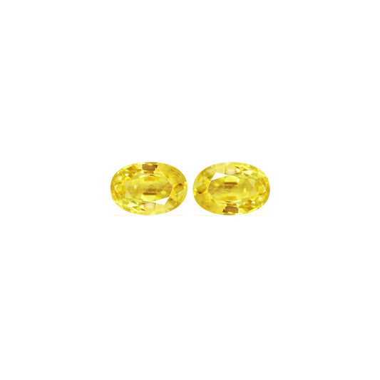 Yellow Sapphire Oval Matched Pair  1.80 cttw.