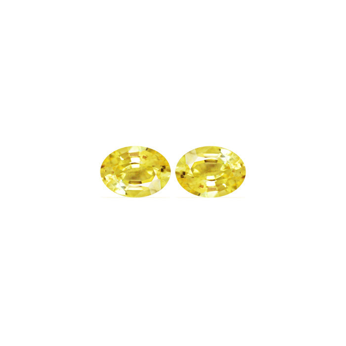 Yellow Sapphire Oval Matched Pair 1.98 cttw.