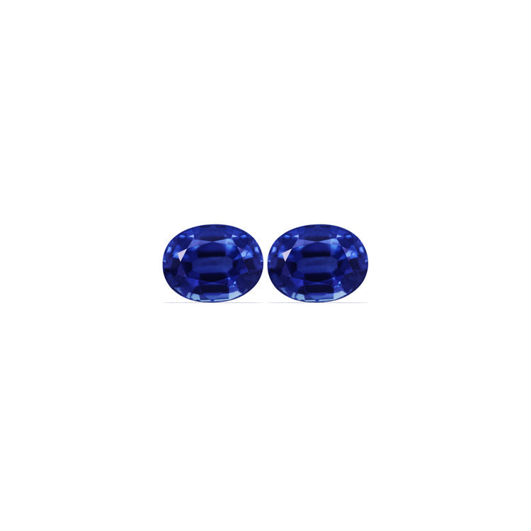 BLUE SAPPHIRE GIA Certified Untreated 5.56 cttw. Oval  Matched Pair